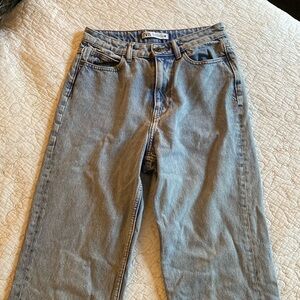 Zara High Rise Light Wash Jeans